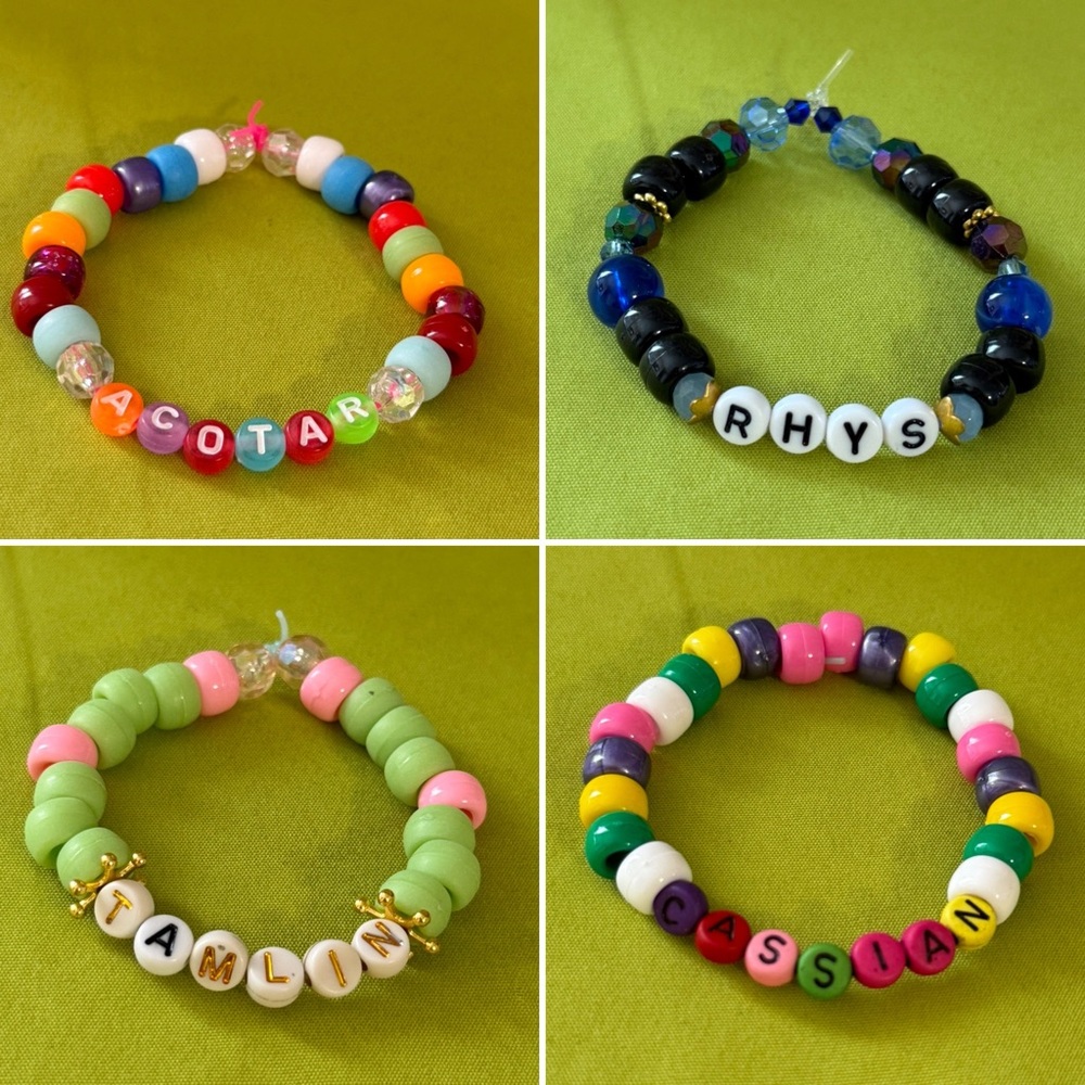 Lot of 4 ACOTAR - A Court of Thorns and Roses - Handmade Friendship Bracelets